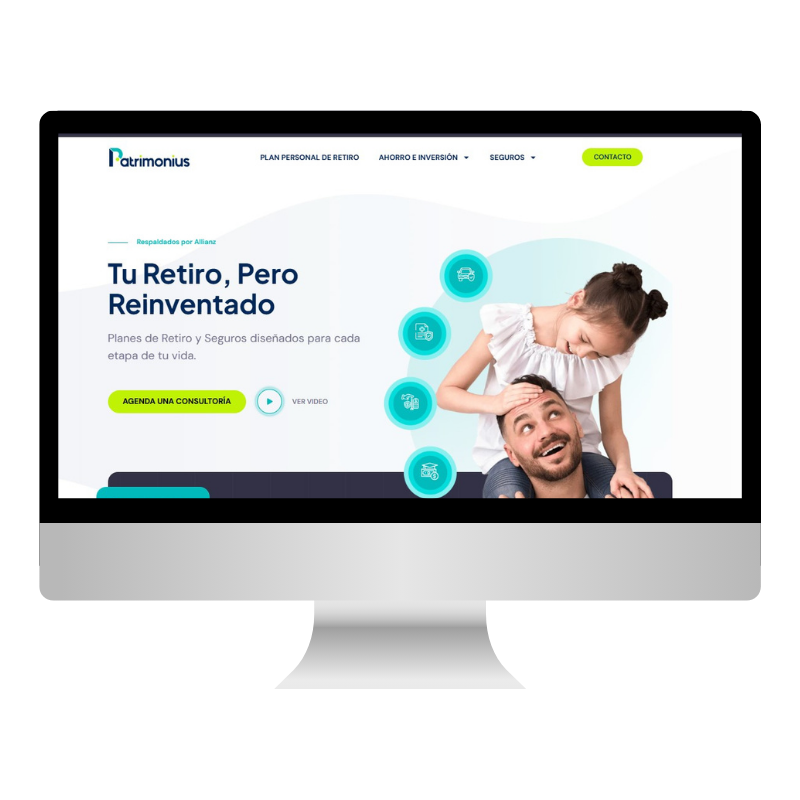 Mockup escritorio empresa de seguros